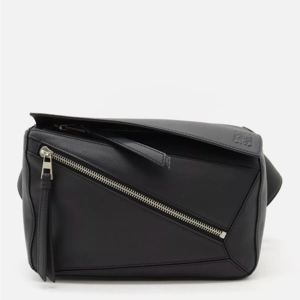 LOEWE Puzzle Bumbag Mini Size Mini Leather Black